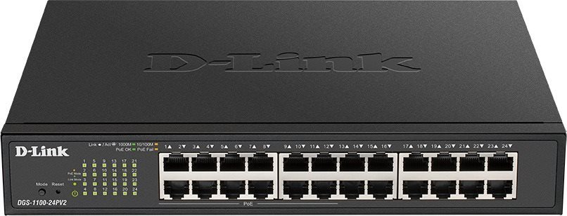 D-Link DGS-1100-24PV2 - 24-portový switch s PoE