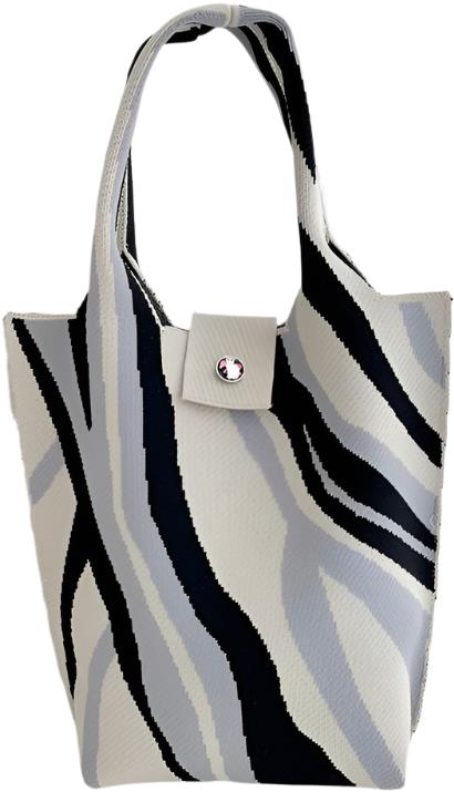 ANNAM Tote bag přes rameno černo-šedá 45 × 28 cm