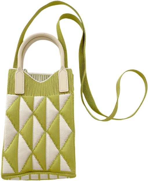 ANNAM Mini taška crossbody zelený trojúhelník 25 × 11 cm