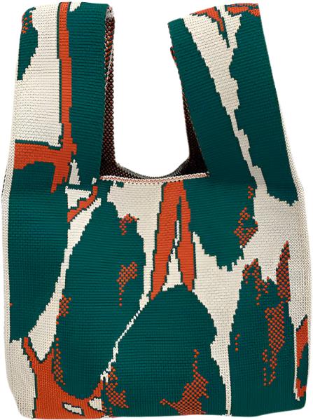 ANNAM Tote bag zeleno-oranžová 34 × 20 cm