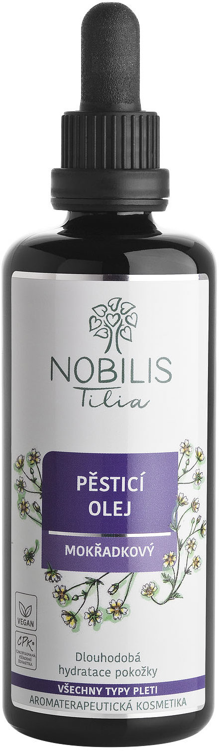 Nobilis Tilia Pěsticí olej mokřadkový 100 ml, fialové sklo