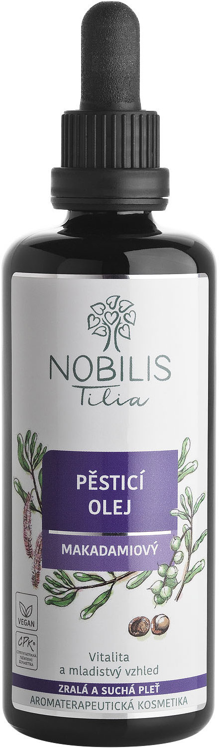 Nobilis Tilia Pěsticí olej makadamiový 100 ml, fialové sklo