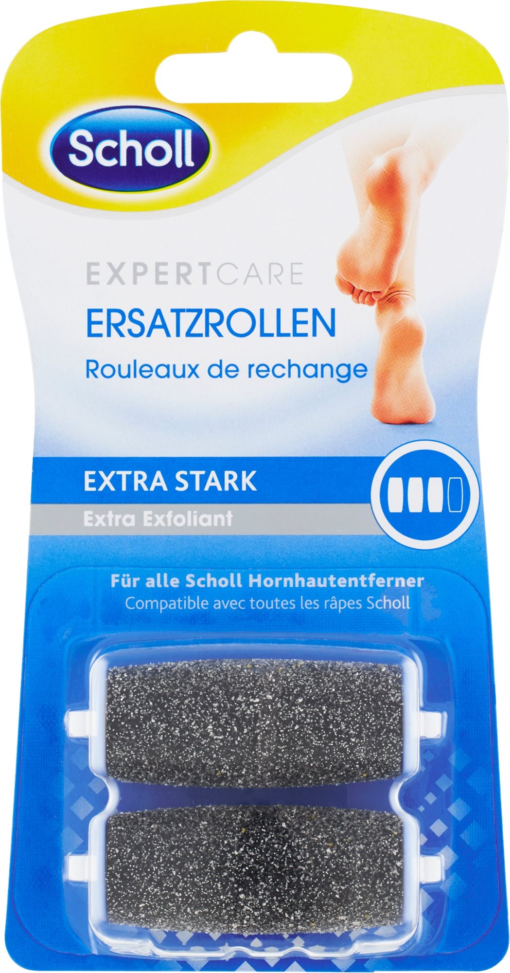 SCHOLL Velvet Smooth Rotační hlavice Extra drsná s diamantovými krystalky 2 ks