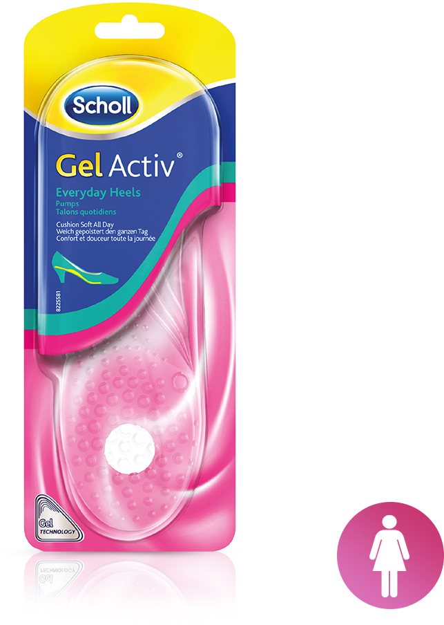 SCHOLL GelActiv Gelové vložky do bot s podpatkem pro celodenní nošení