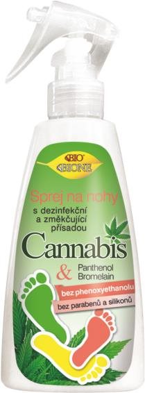 BIONE COSMETICS Cannabis Sprej na nohy s dezinfekční přísadou 260 ml