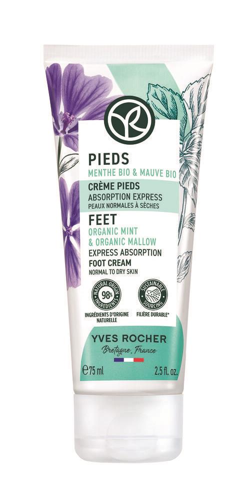 YVES ROCHER Krém na nohy s rychlou absorpcí 75 ml