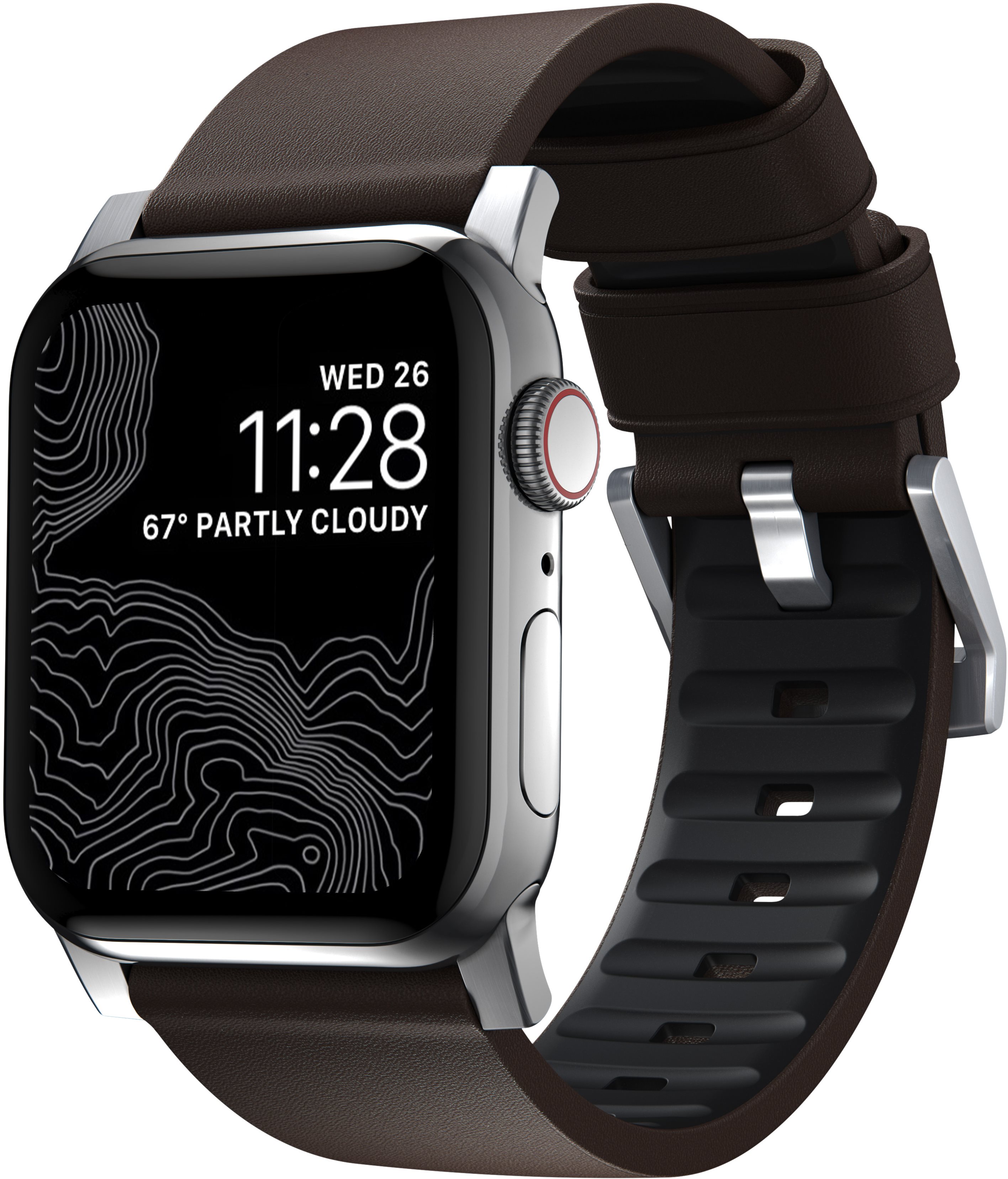 Nomad Active Strap Pro Brown/Silver Apple Watch 42/44/45/Ultra 49mm