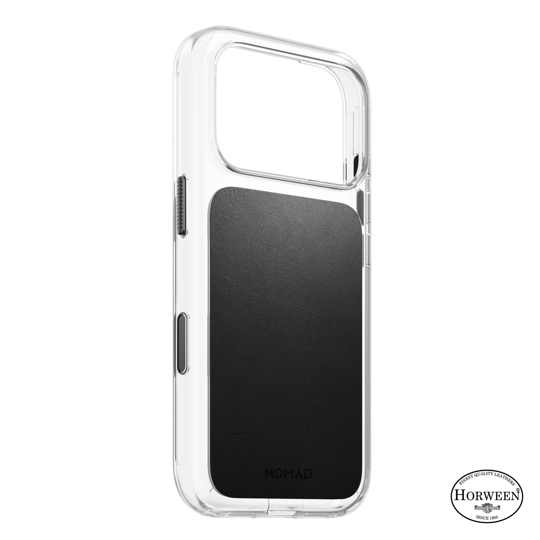 Nomad Clear Leather Case Black (Horween) iPhone 18 Pro/17 Pro