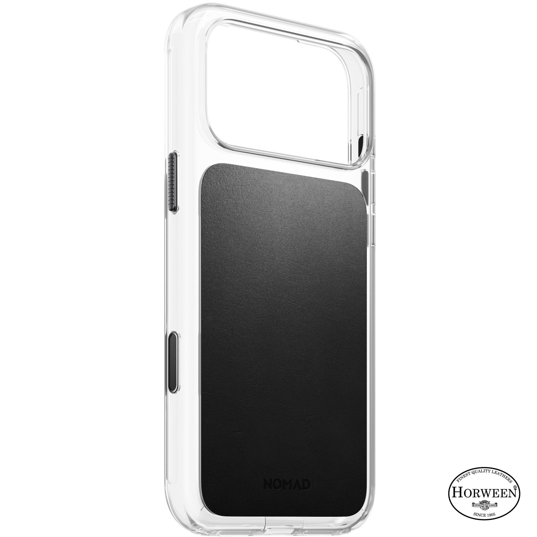 Nomad Clear Leather Case Black (Horween) iPhone 18 Pro Max/17 Pro Max