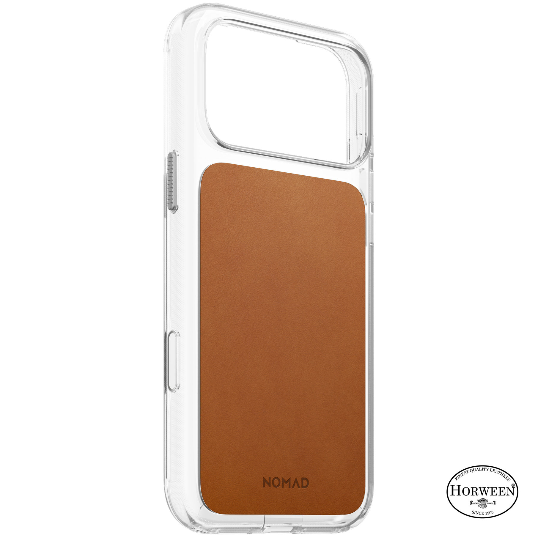 Nomad Clear Leather Case Saddle (Horween) iPhone 18 Pro Max/17 Pro Max