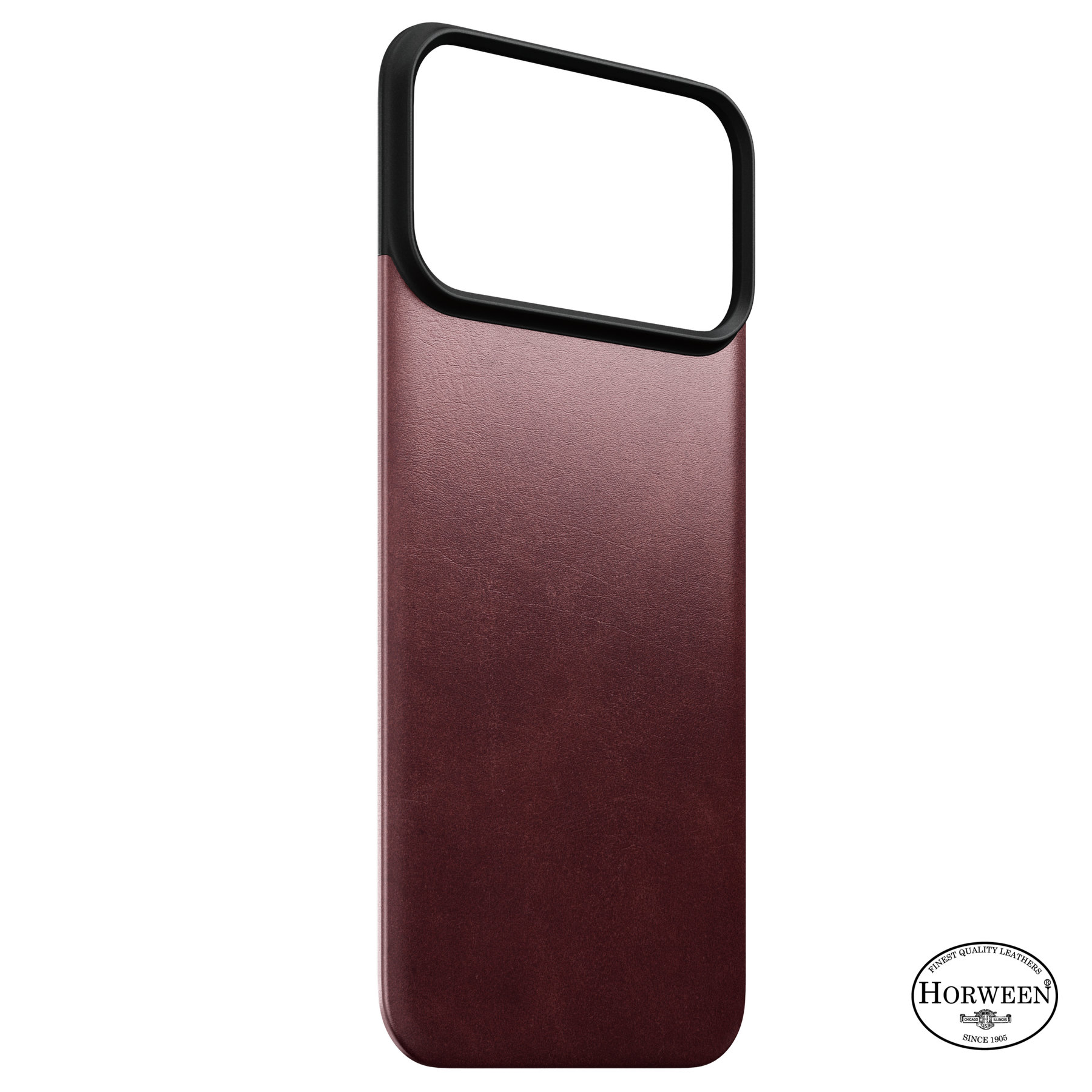 Nomad Magnetic Leather Back Burgundy (Horween) Magsafe iPhone 18 Pro Max/17 Pro Max