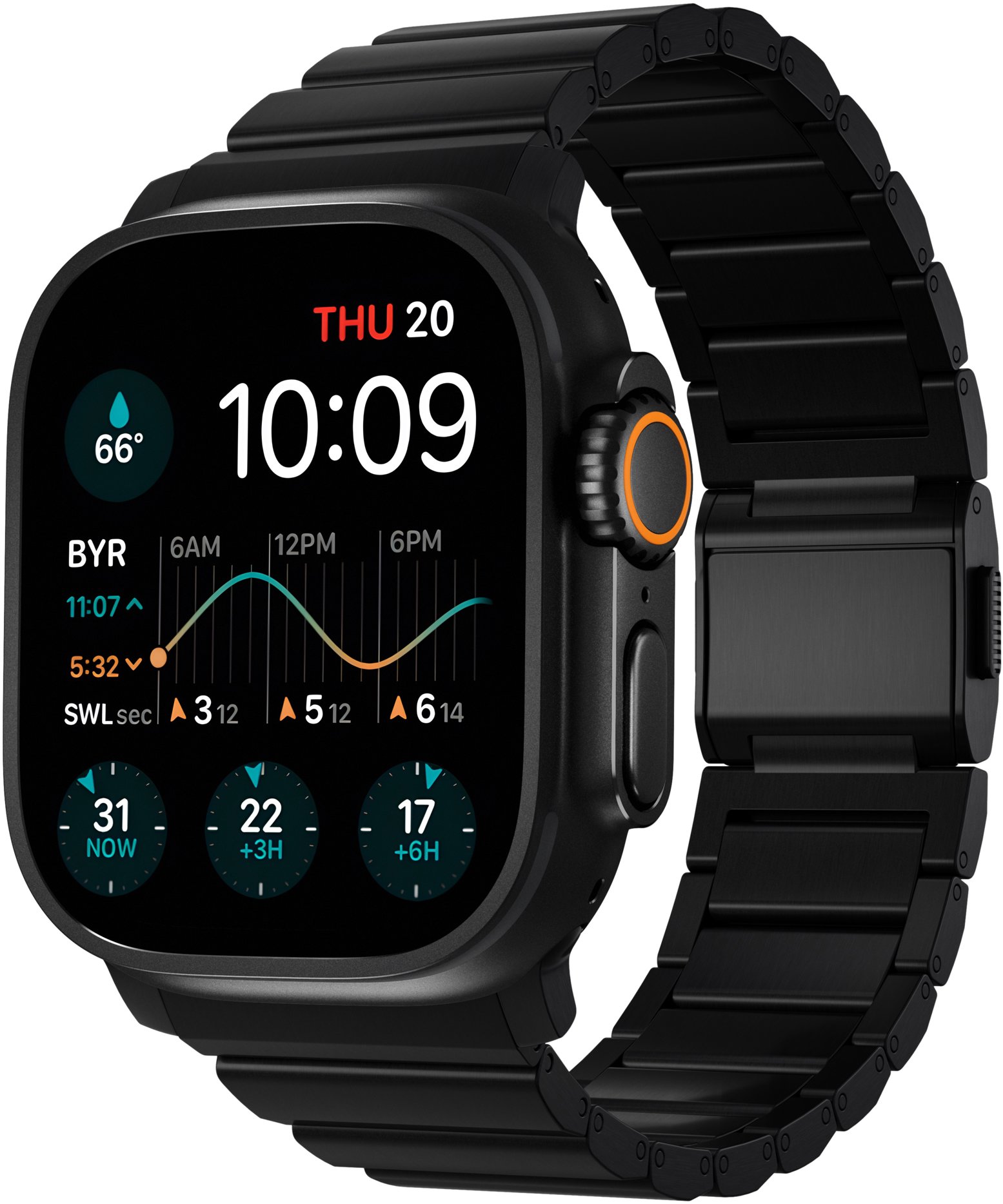 Nomad Titanium Band Hardware V2 - AW 46mm / 49mm Black