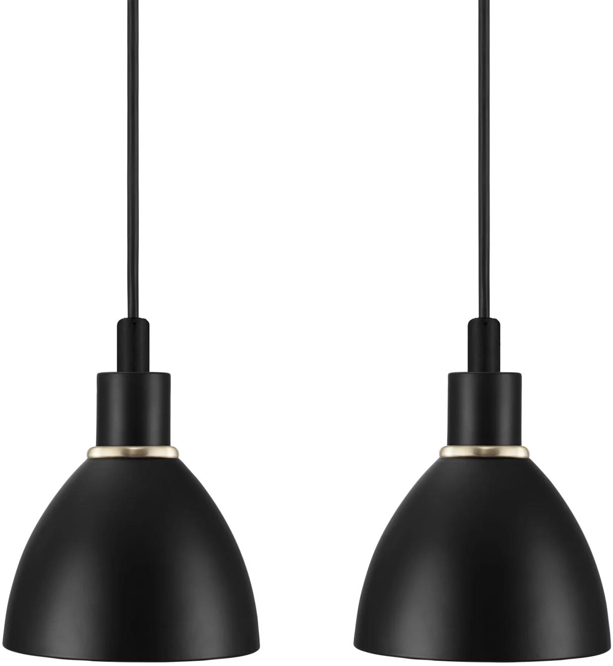 Nordlux Kovový lustr Ray 2 ks, 120 × 165 mm, E14, 40 W, černý