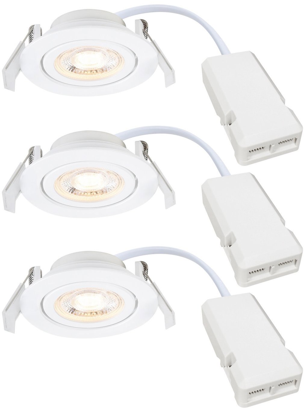 NORDLUX Vestavná bodovka Monolo, bílá, tři kusy