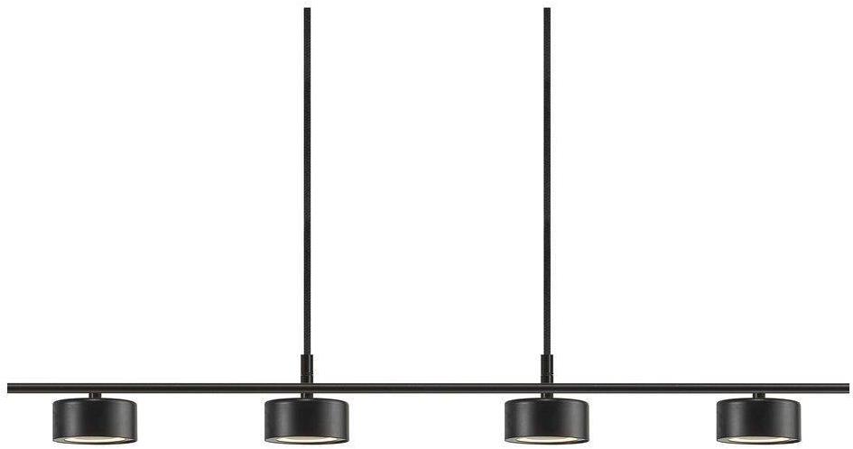 NORDLUX Stmívatelný LED lustr Clyde - černá, rovný