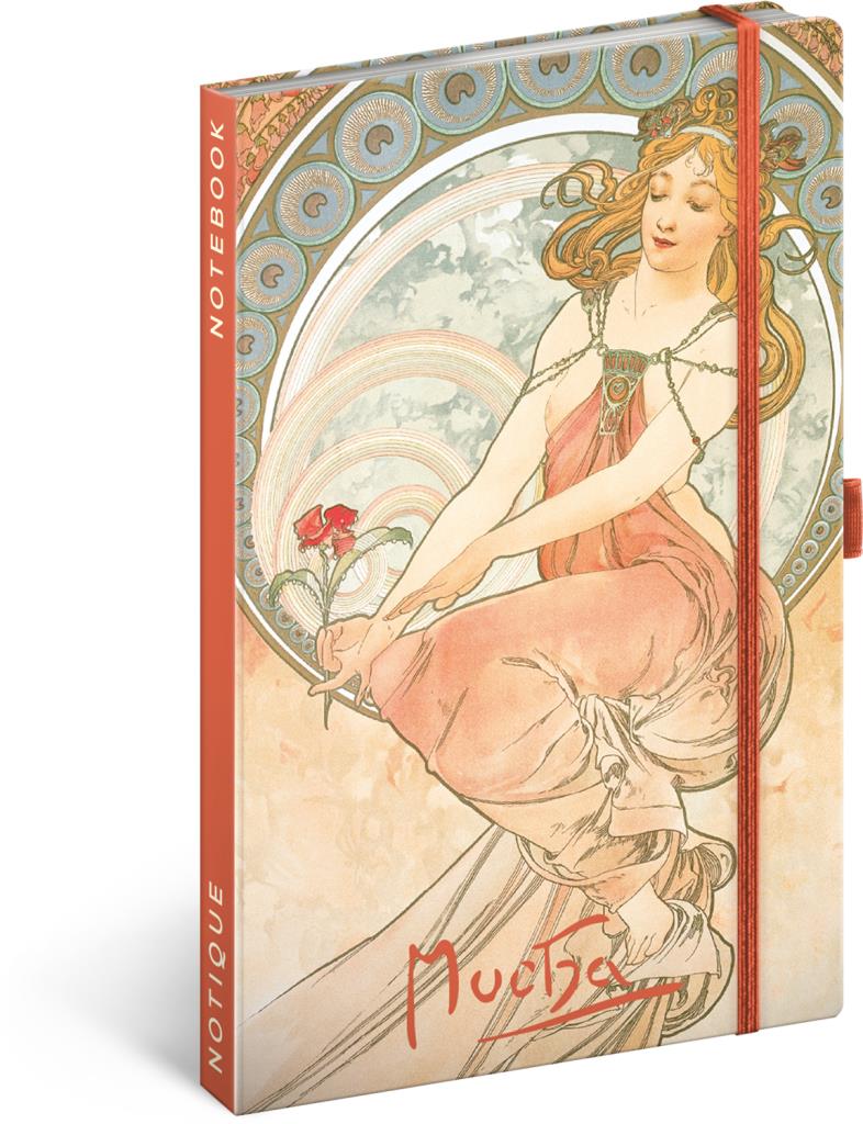 Notique Notes Alfons Mucha - malířský zápisník s linkovanou vazbou