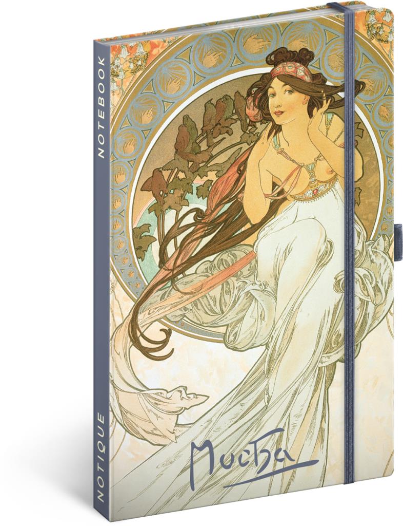 NOTIQUE Notes Alfons Mucha – zápisník s krásným designem a kvalitním papírem.