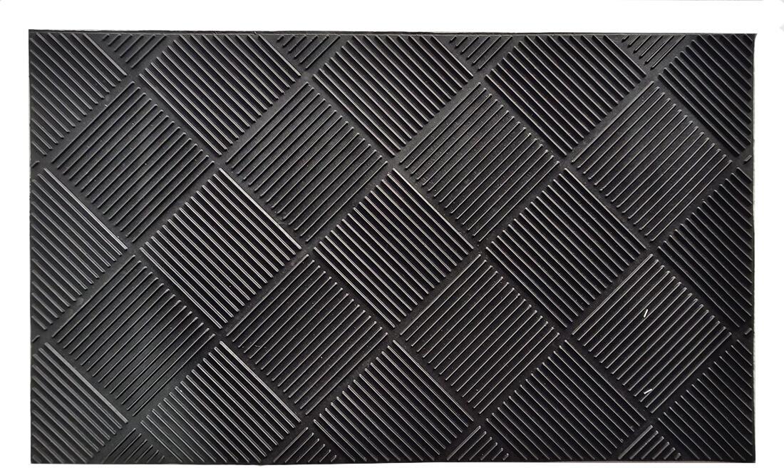 M.A.T. Group rohož guma 45 × 75 cm Kosočtverce, Černá