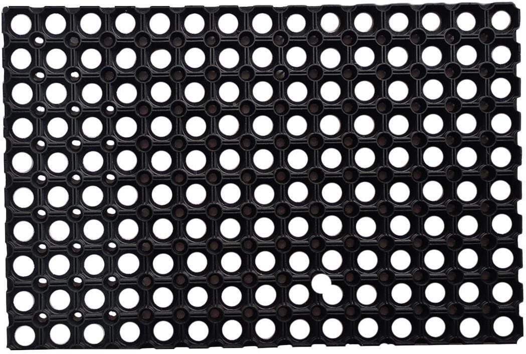M.A.T. Group rohož guma 40 × 60 cm děrovaná Černá