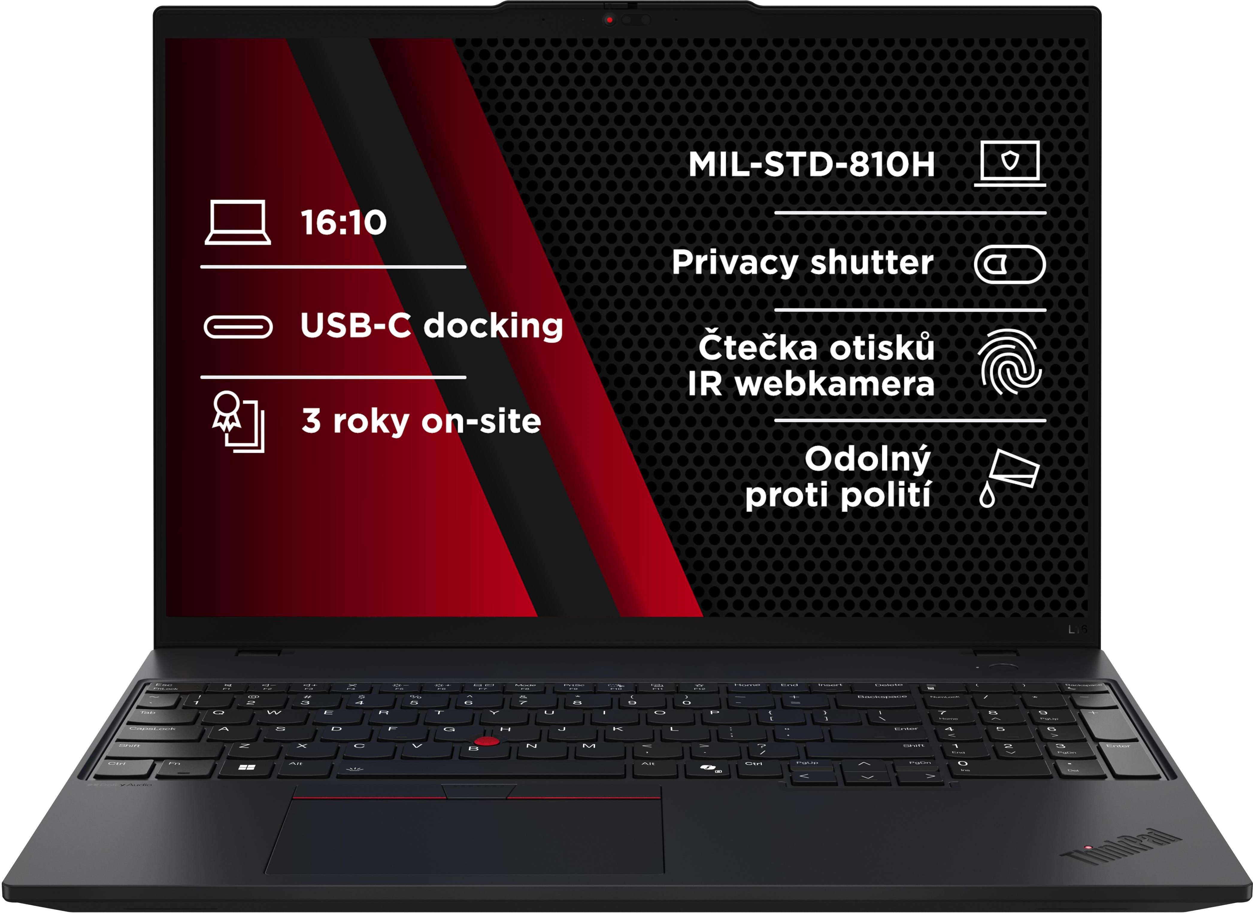 Lenovo ThinkPad L16 Gen 1 Black - výkonný notebook