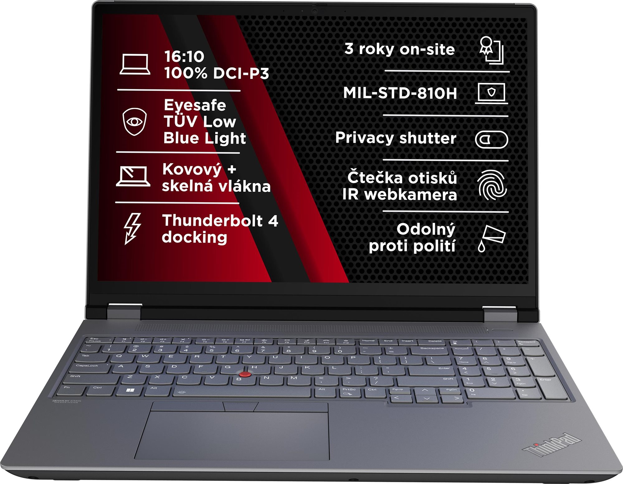 Lenovo ThinkPad P16 Gen 2 v elegantním designu Storm Grey a Villi Black