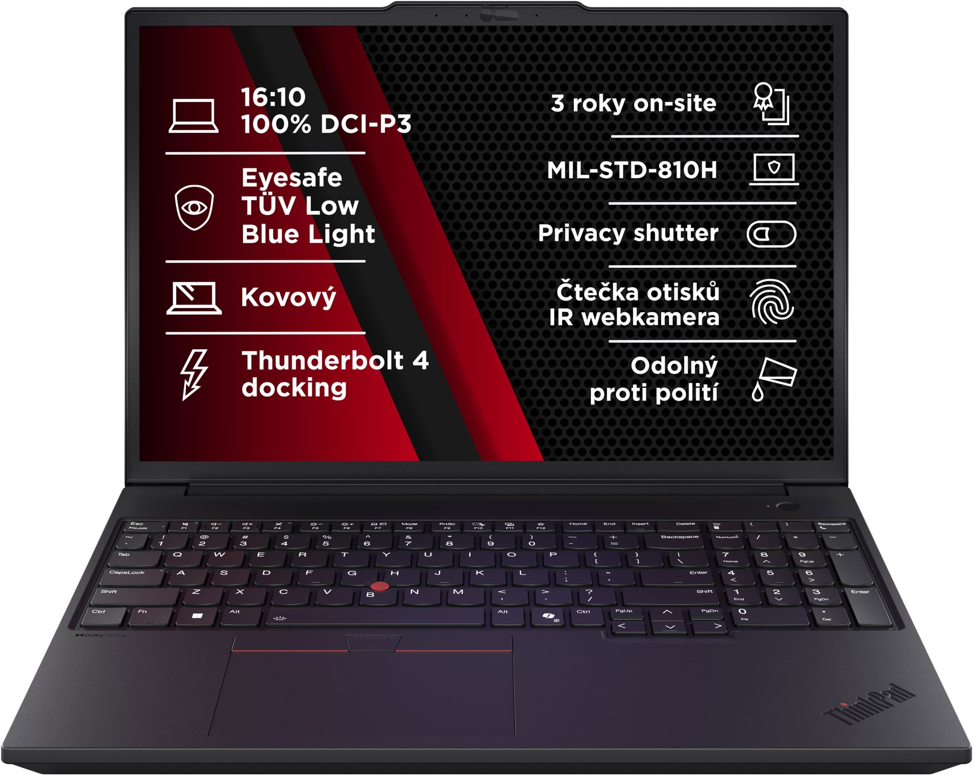 Lenovo ThinkPad P16v Gen 3 Black - výkonný notebook pro profesionály