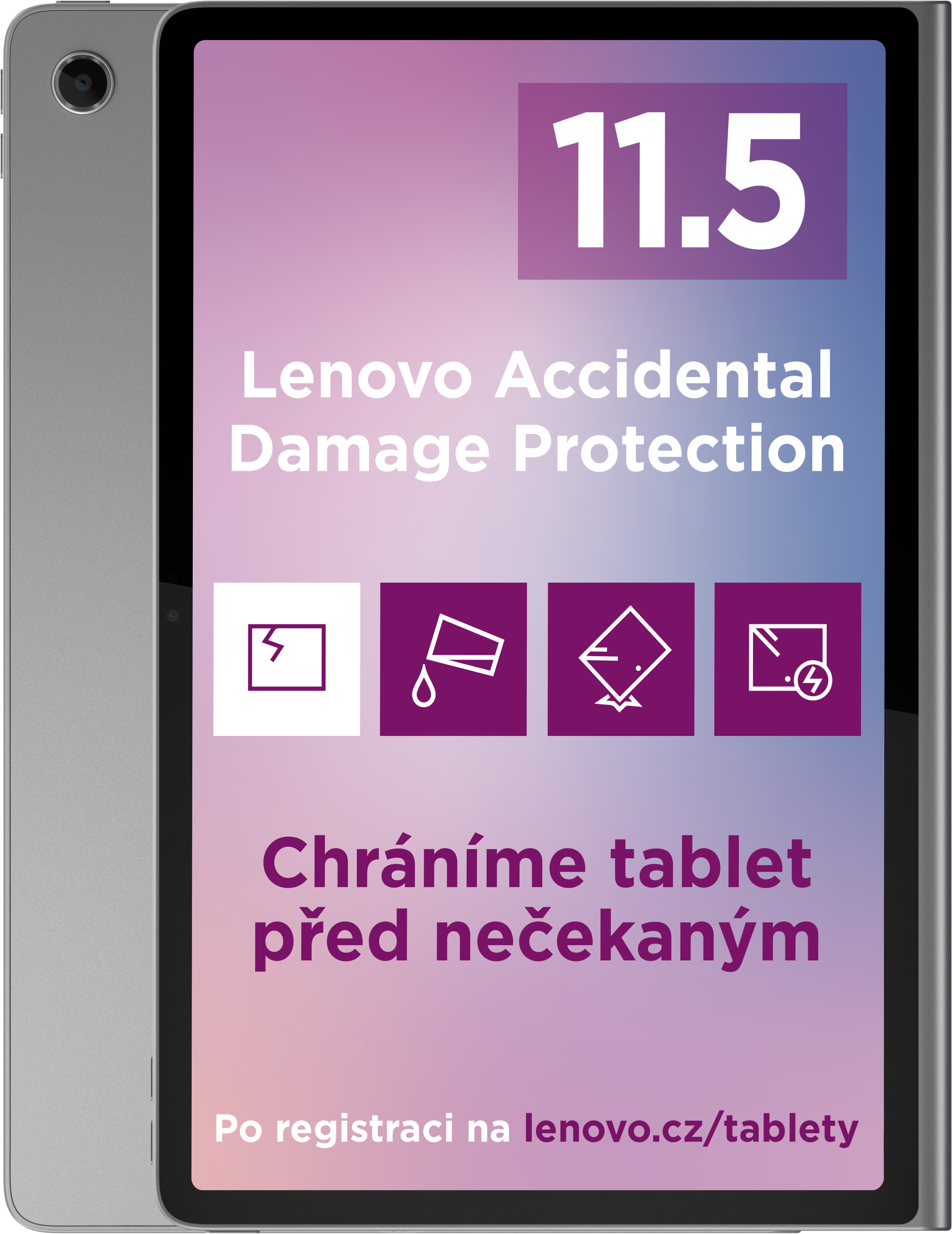 Lenovo Tab Plus 11.5" v barvě Luna Grey