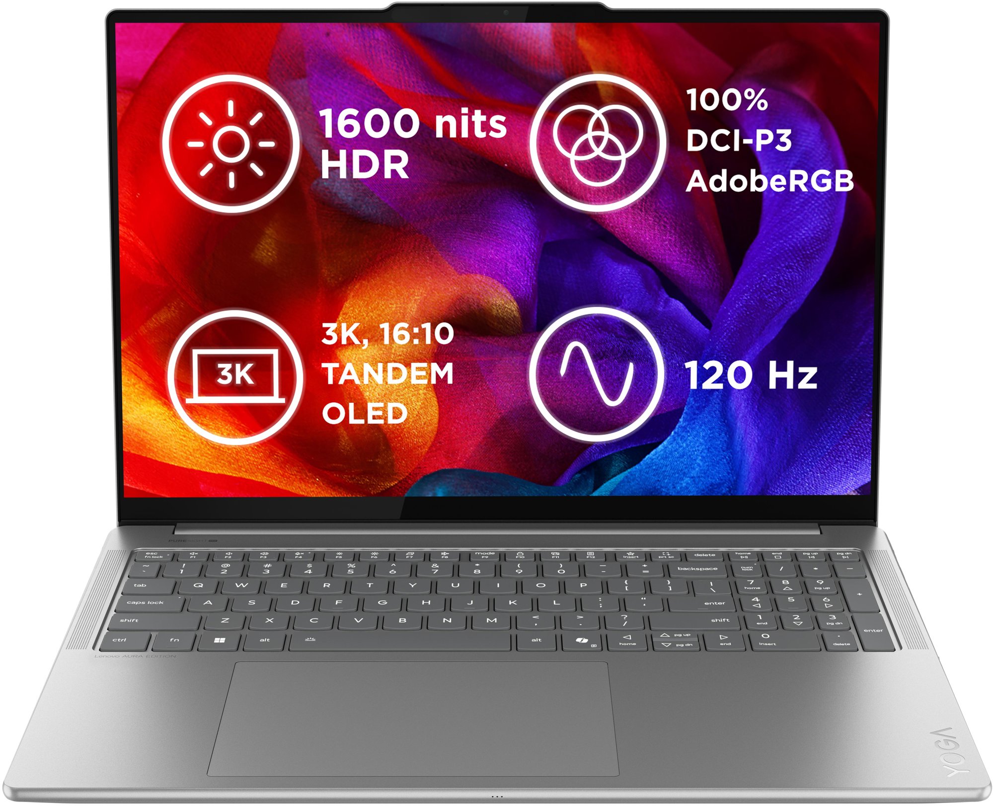 Lenovo Yoga Pro 9 16IAH10 Luna Grey celokovový (bez adaptéru)