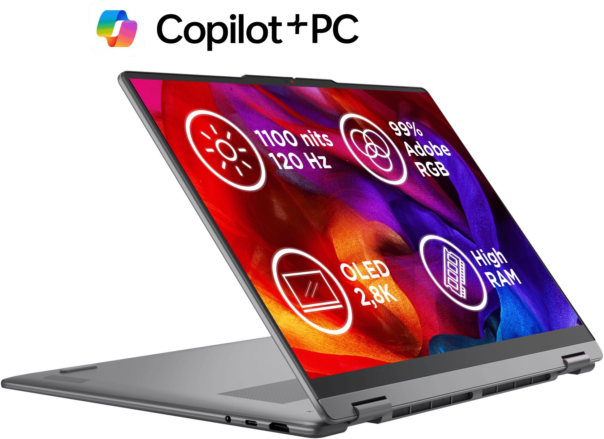 Lenovo Yoga 7 2-in-1 16IPH11 Luna Grey celokovový (bez adaptéru)