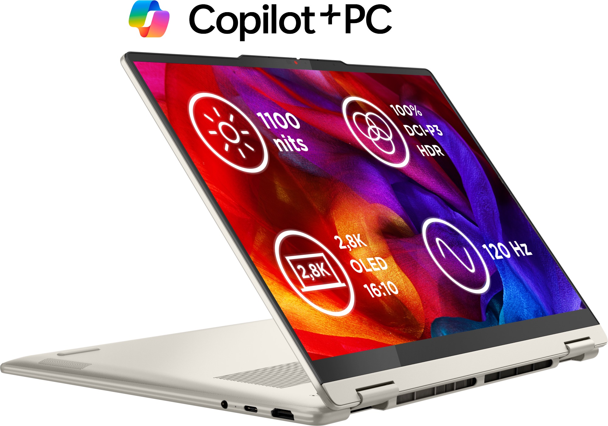 Lenovo Yoga 7 2-in-1 14ILL10 Seashell celokov. + vegan kůže, aktivní stylus, sluchátka, myš, pouzdro