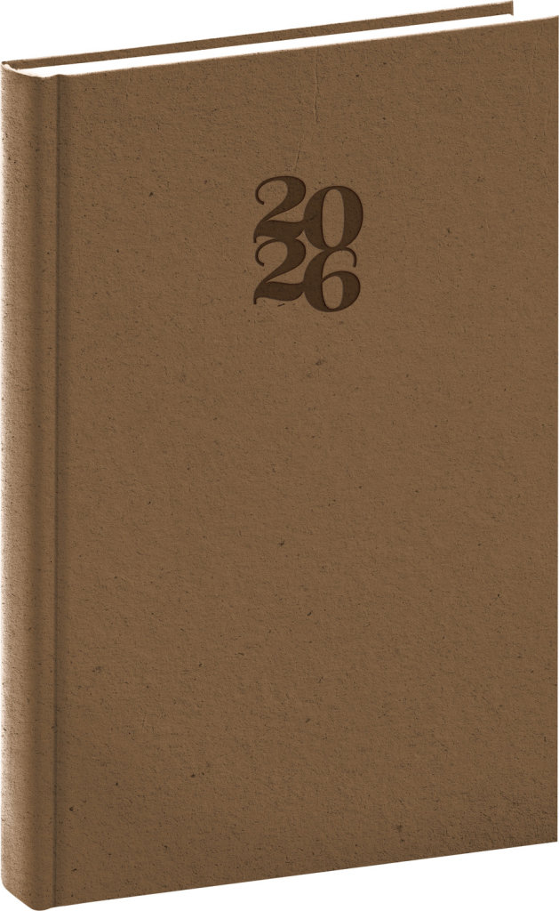 NOTIQUE Essenza 2026 denní, oříšek, 15 x 21 cm