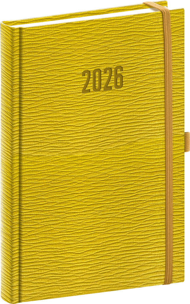NOTIQUE Rivoli 2026 denní, žlutozelený, 15 x 21 cm
