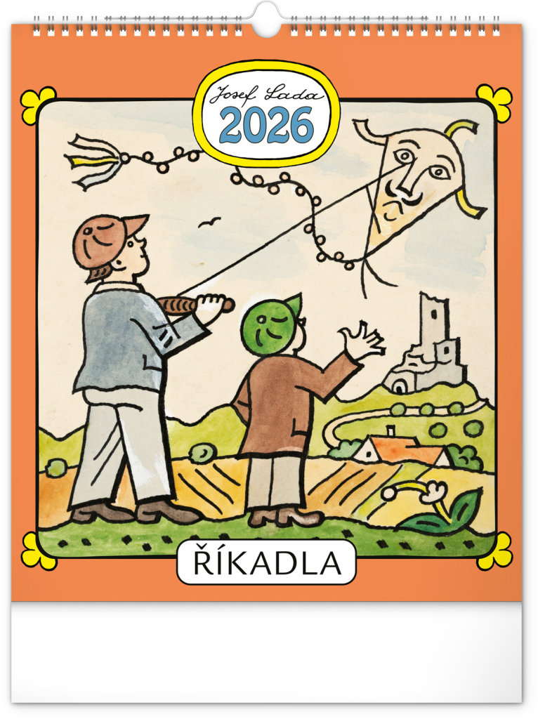 NOTIQUE Nástěnný kalendář Josef Lada - Říkadla 2026, 30 x 34 cm