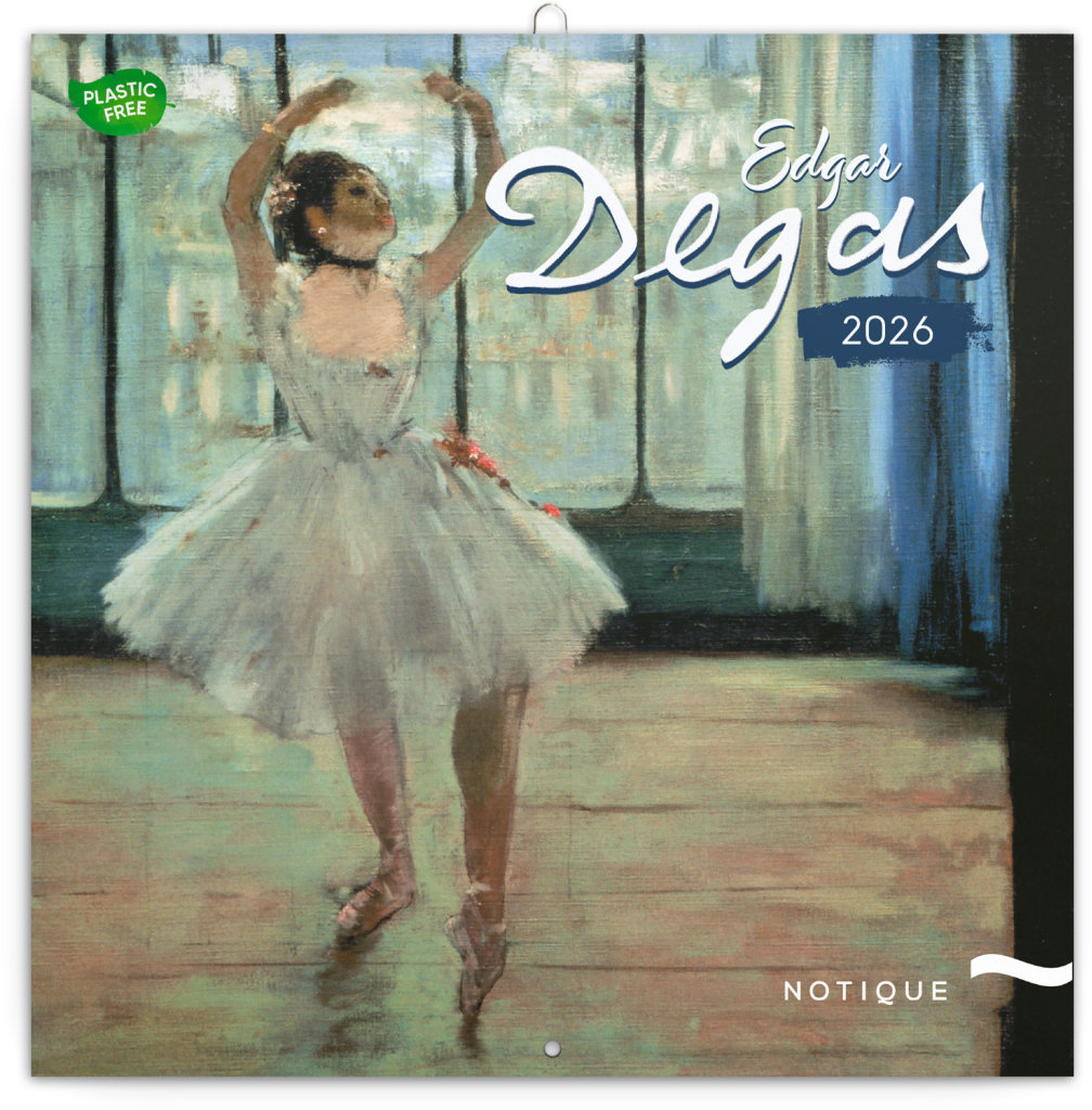 Notýnkový blok Edgar Degas 2026, 30 x 30 cm