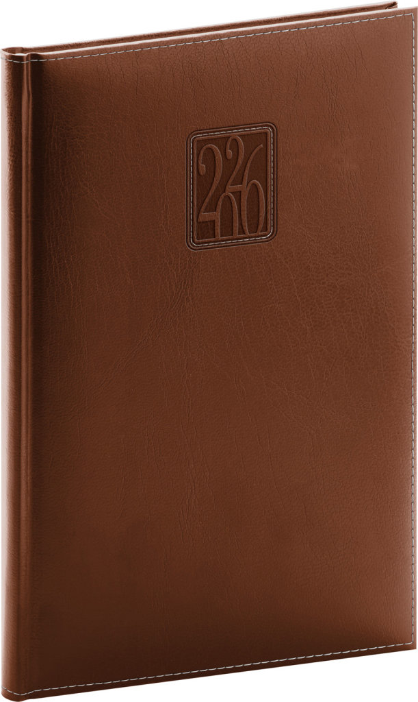 NOTIQUE Panama 2026 týdenní diář, hnědý, 15 x 21 cm