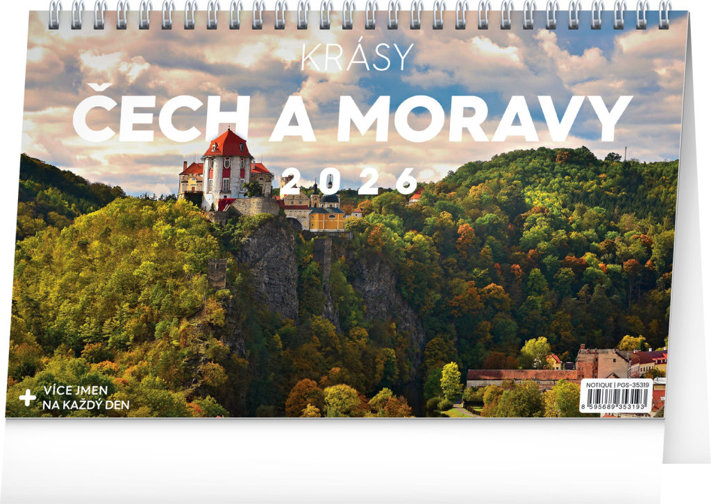 NOTIQUE Krásy Čech a Moravy 2026 - krásný diář pro každodenní použití