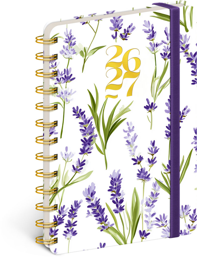 NOTIQUE Spirálový 18měsíční Petito – Levandule 2026/2027, 13 x 18 cm