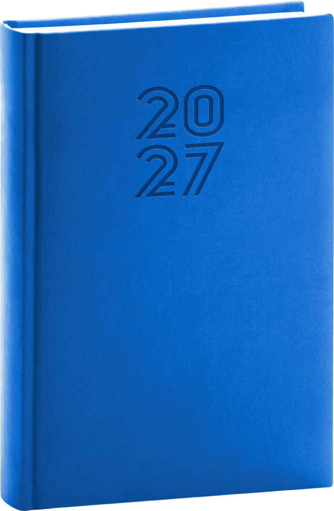NOTIQUE denní Aprint 2027, modrý, 15 × 21 cm