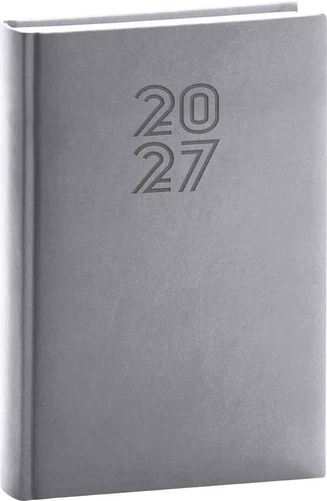 NOTIQUE denní Aprint 2027, šedý, 15 × 21 cm