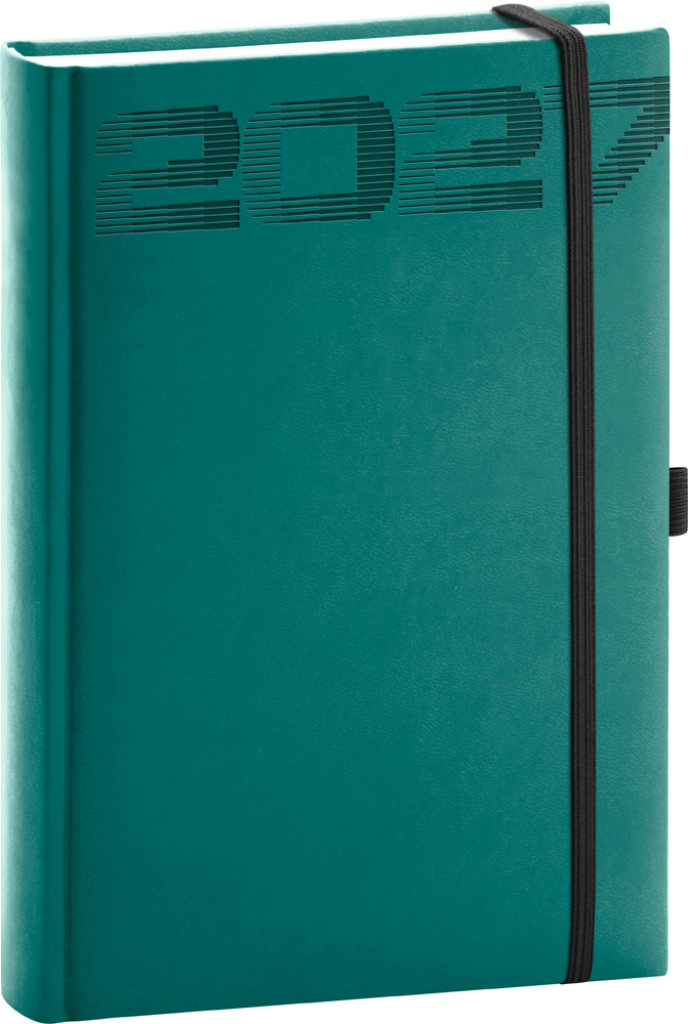 NOTIQUE denní Aprint Top 2027, petrolejový, 15 × 21 cm