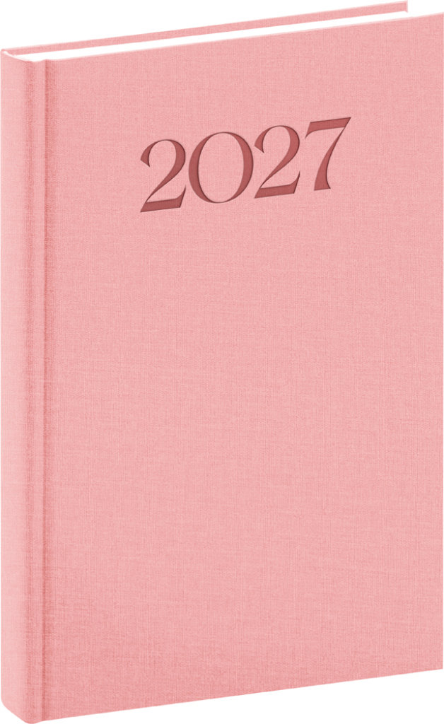 NOTIQUE denní Biella 2027, růžový, 15 × 21 cm
