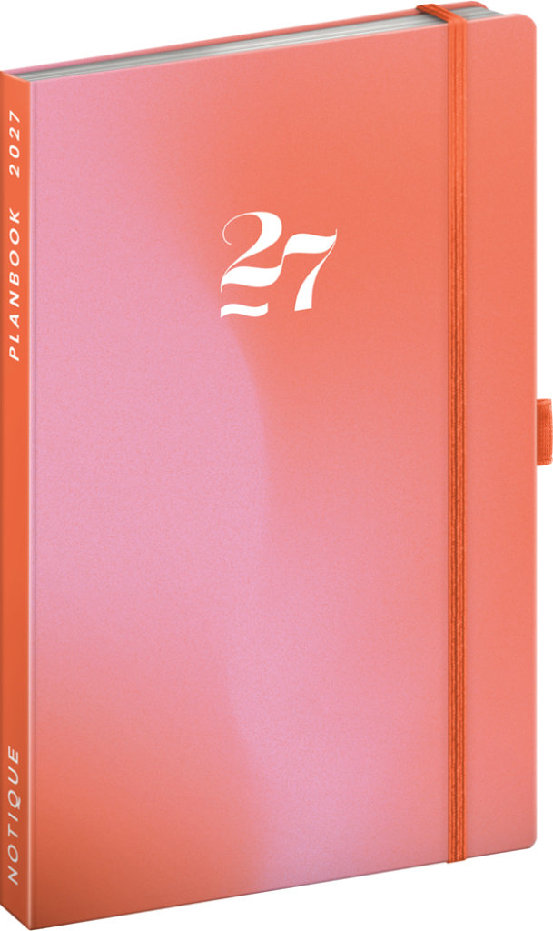 NOTIQUE Planbook diář/notes Korál 2027, 13 × 21 cm