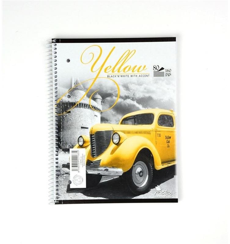 Blok Notes A4, 80 listů, se spirálou na straně, čistý