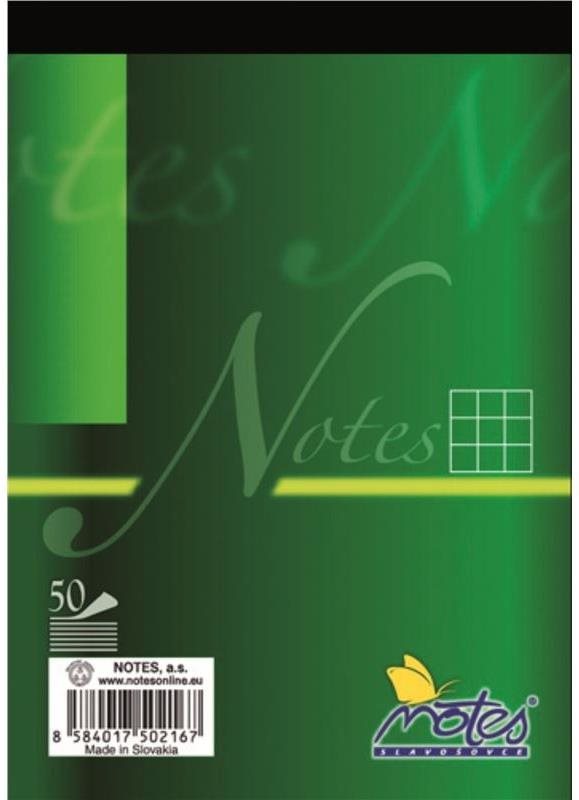 Notes A6, 50 listů, čtverečkovaný