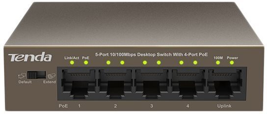 Switch Tenda TEF1105P-4-63W s 5 porty a PoE