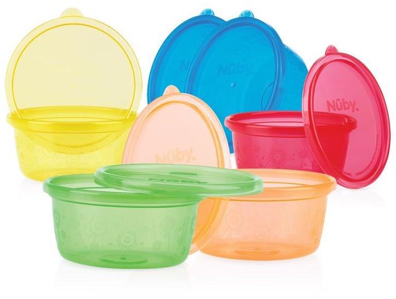NUBY Miska na svačinu s víčkem, 300 ml, 6 m+, 6 ks