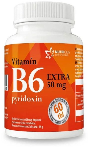 Nutricius Vitamín B6 Extra - pyridoxin 50 mg 60 tablet