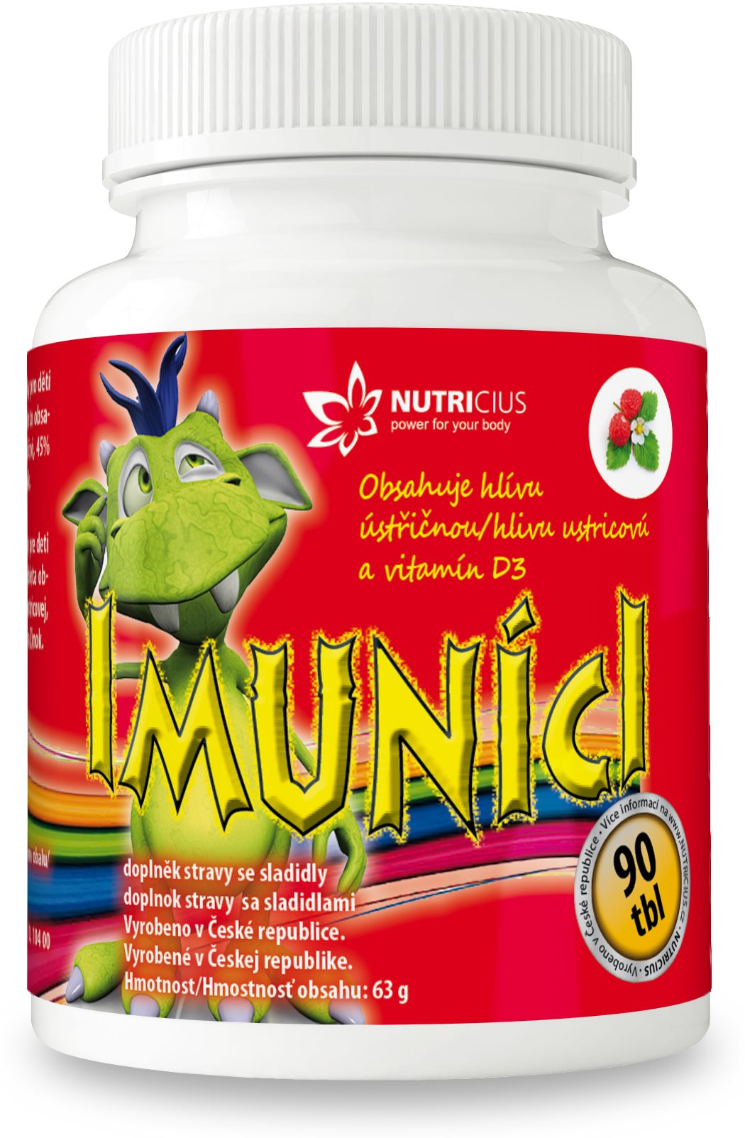 Nutricius Imuníci - Hlíva ústřičná s vit. D pro děti 90 tablet