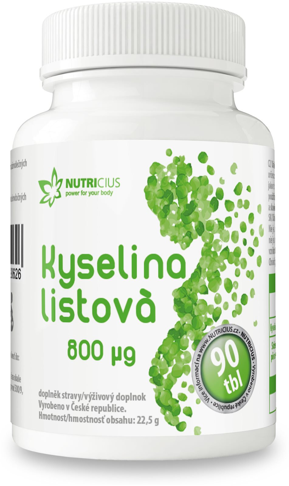 Nutricius Kyselina Listová 800 µg 90 tablet