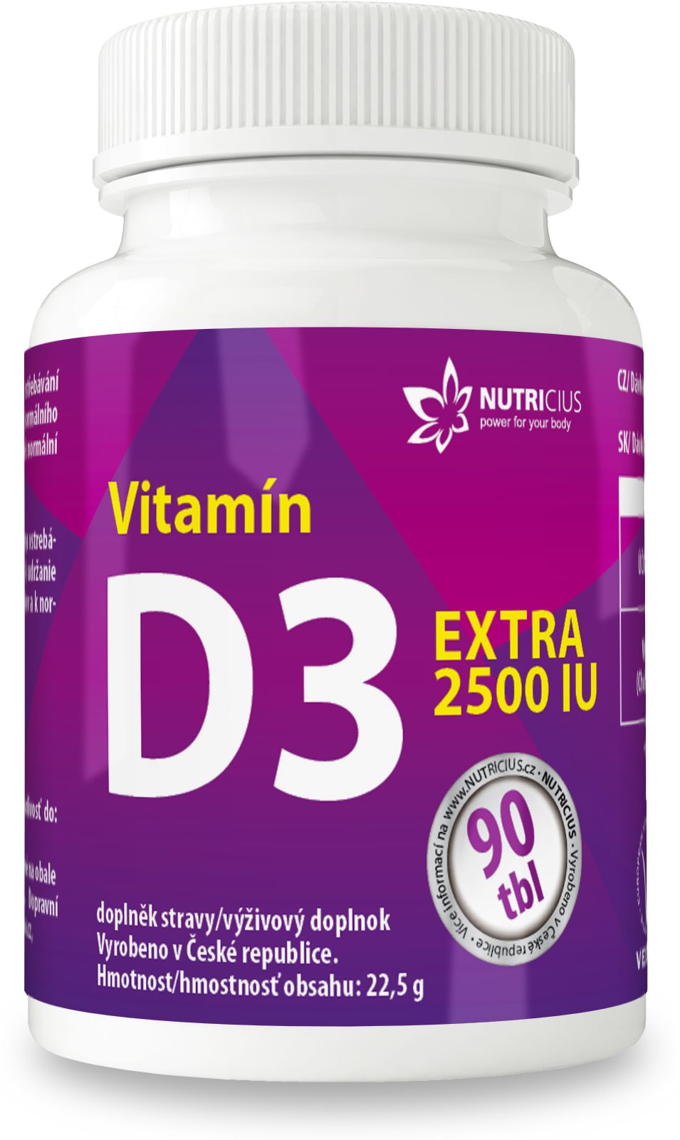Nutricius Vitamín D3 extra 2500 IU 90 tablet